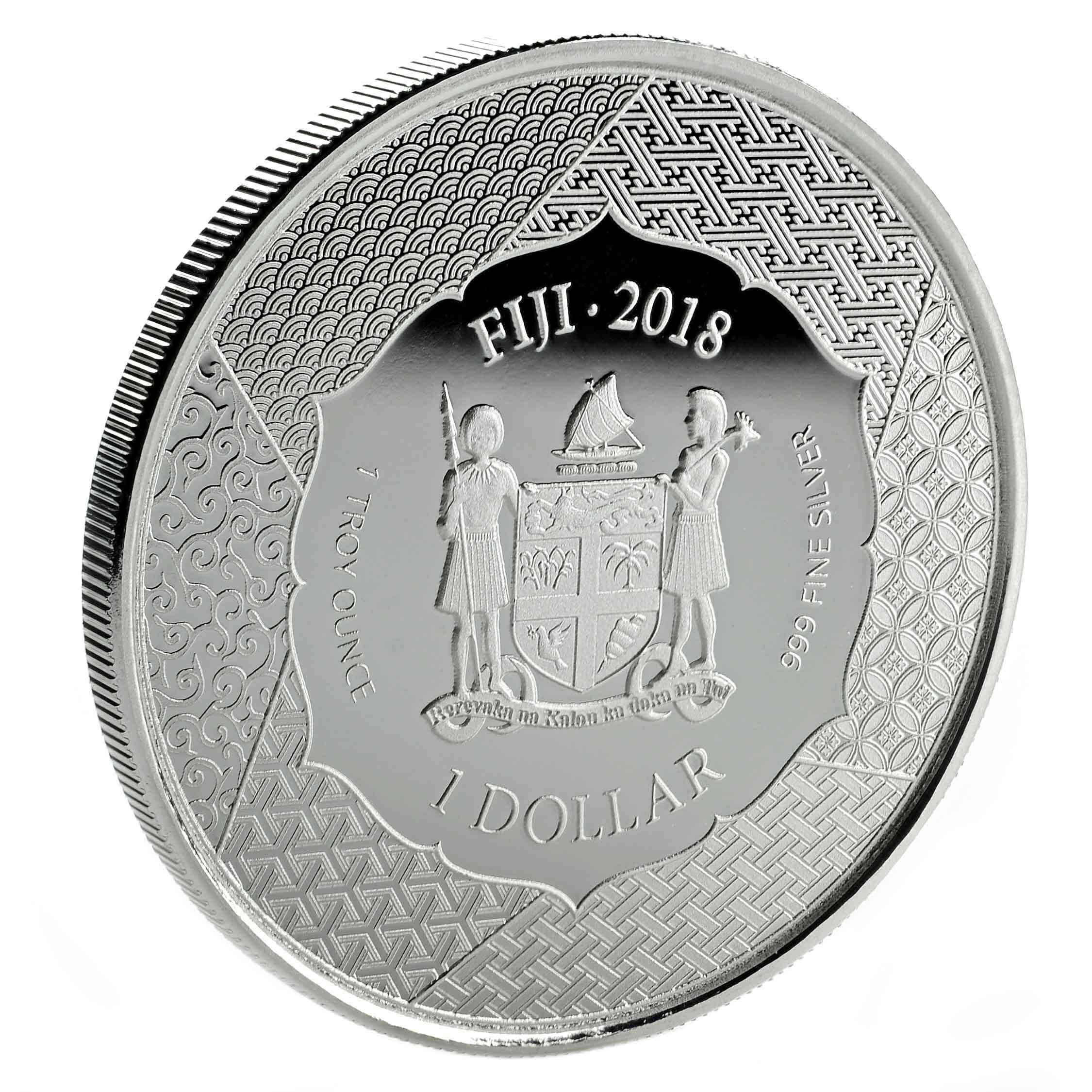 2018 Fiji 1 oz Silver Samurai Kiyomori $1 Coin NGC MS70 FR SKU55342 
