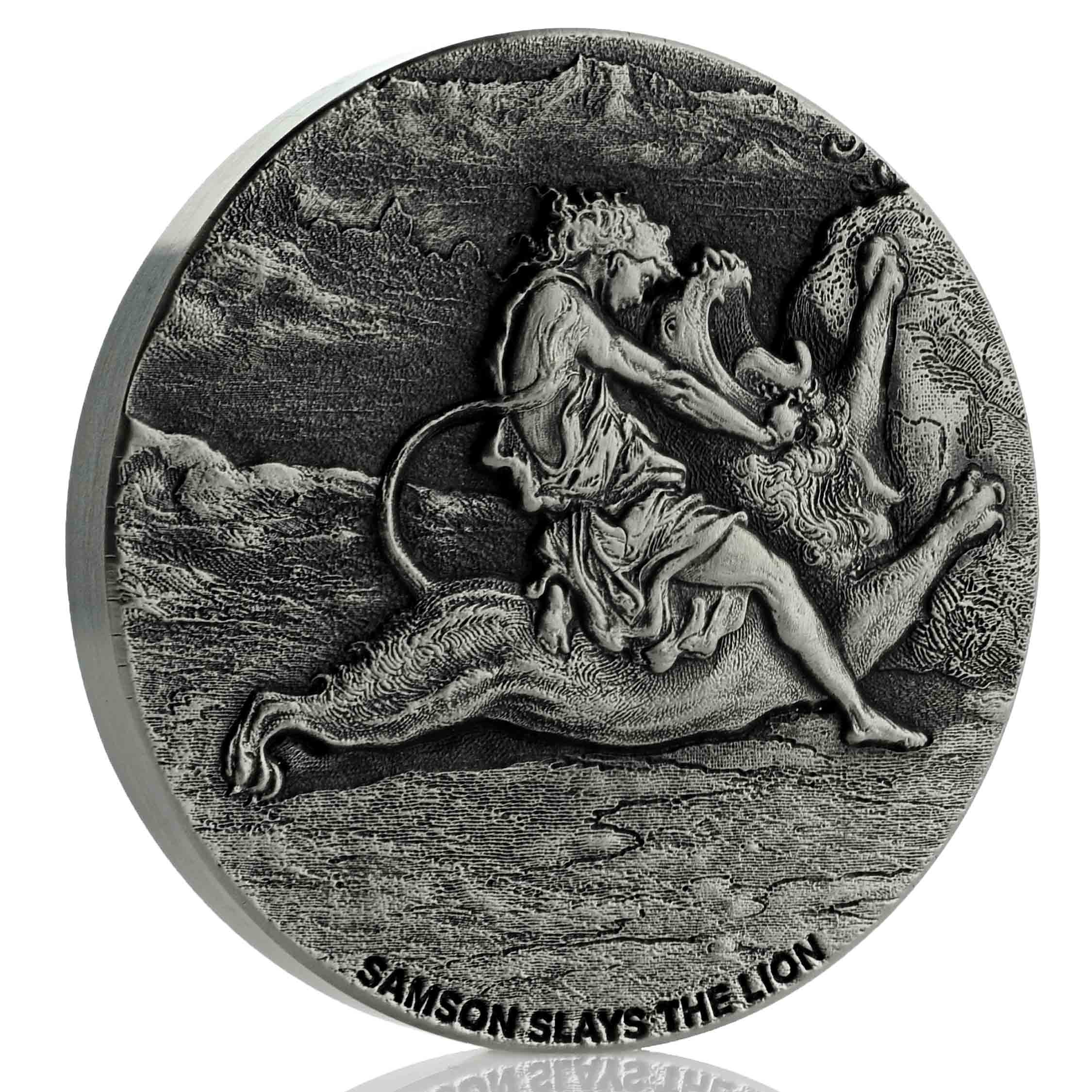 Details about  / Israel Bible Story Samson /& the Lion Commemorative Silver Token Coin Collectible
