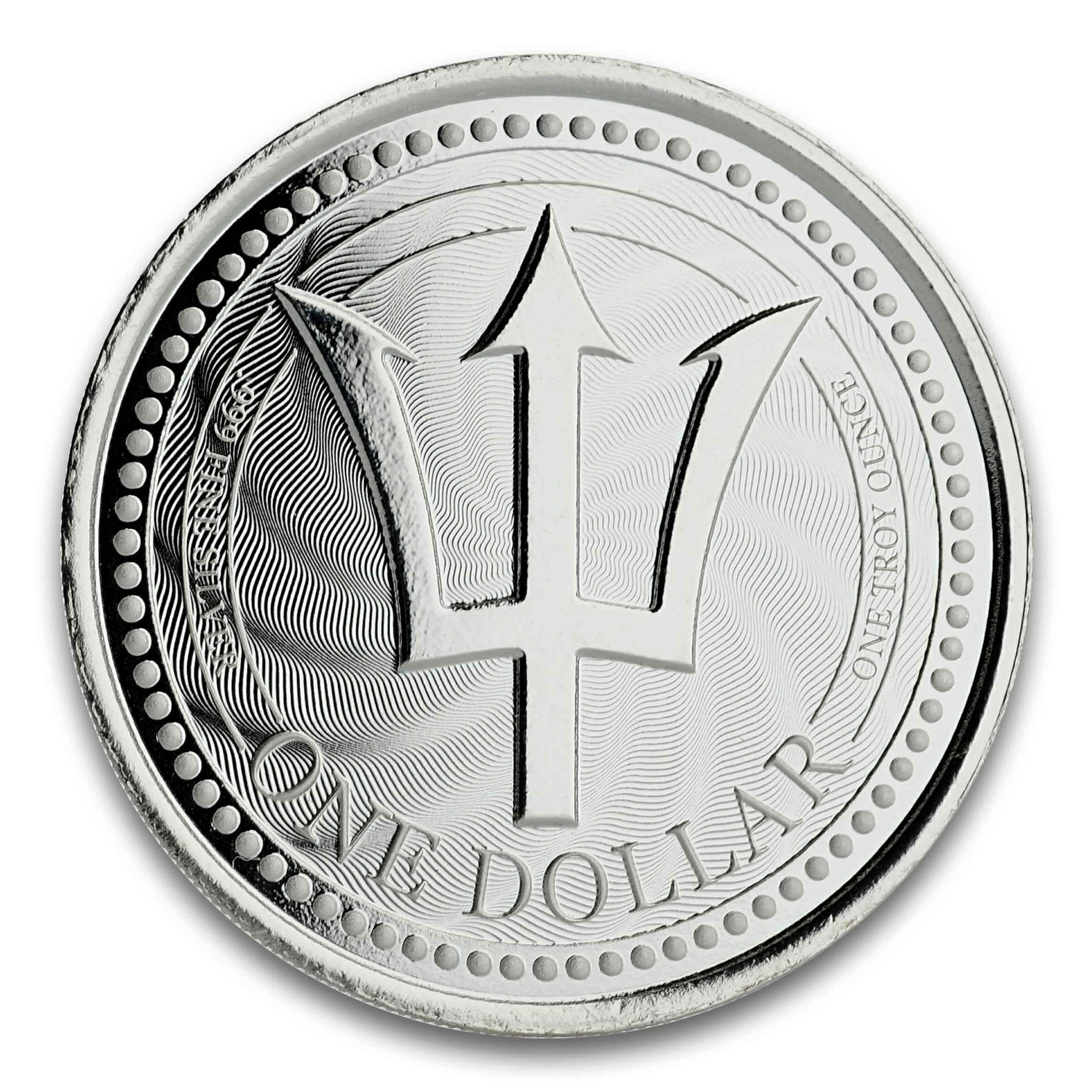Barbados Trident Silver - 1 oz Silver Coin
