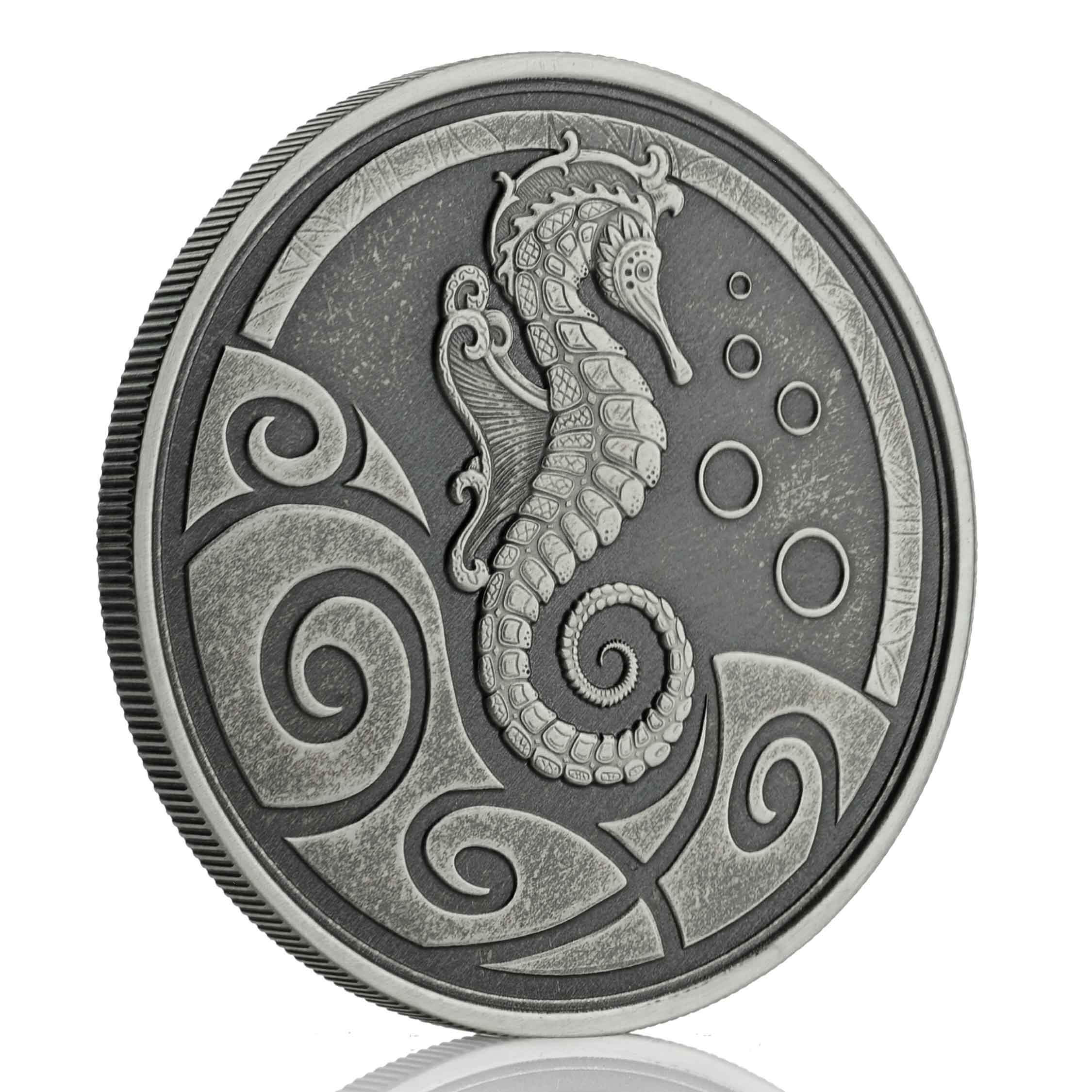 Details about   2019 Samoa 1 oz Silver Seahorse Antique Finish  Silver Bullion Coin 