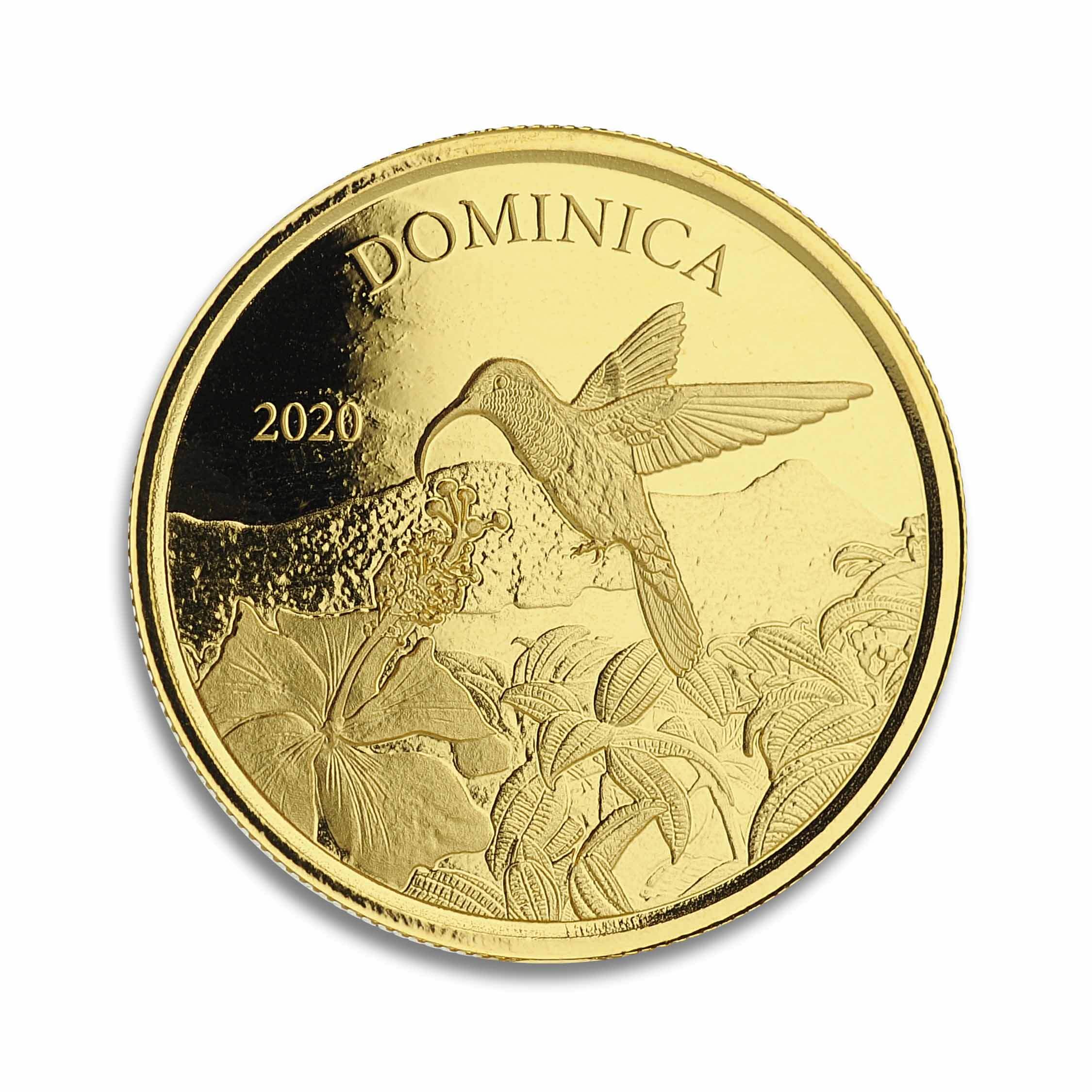 2020 Ec8 Dominica Hummingbird 1 Oz Gold Coin 