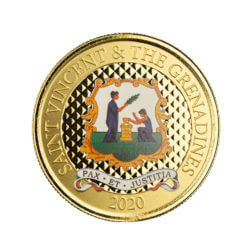 2020 Ec8 St Vincent & The Grenadines "pax Et Justitia" 1 Oz Gold Color Coin (copy)