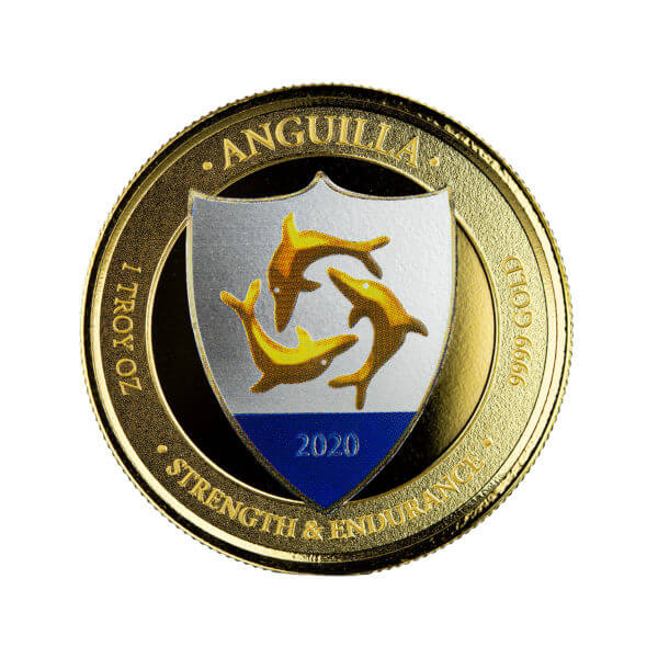 2020 Ec8 St. Lucia "whiptail Lizard" 1 Oz Gold Color Coin (copy)