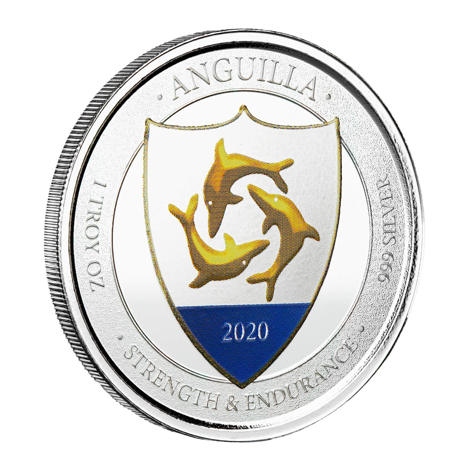 2020 Ec8 St. Lucia "whiptail Lizard" 1 Oz Silver Color Coin (copy)