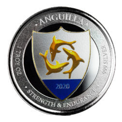 2020 Ec8 St. Lucia "whiptail Lizard" 1 Oz Silver Color Coin (copy)
