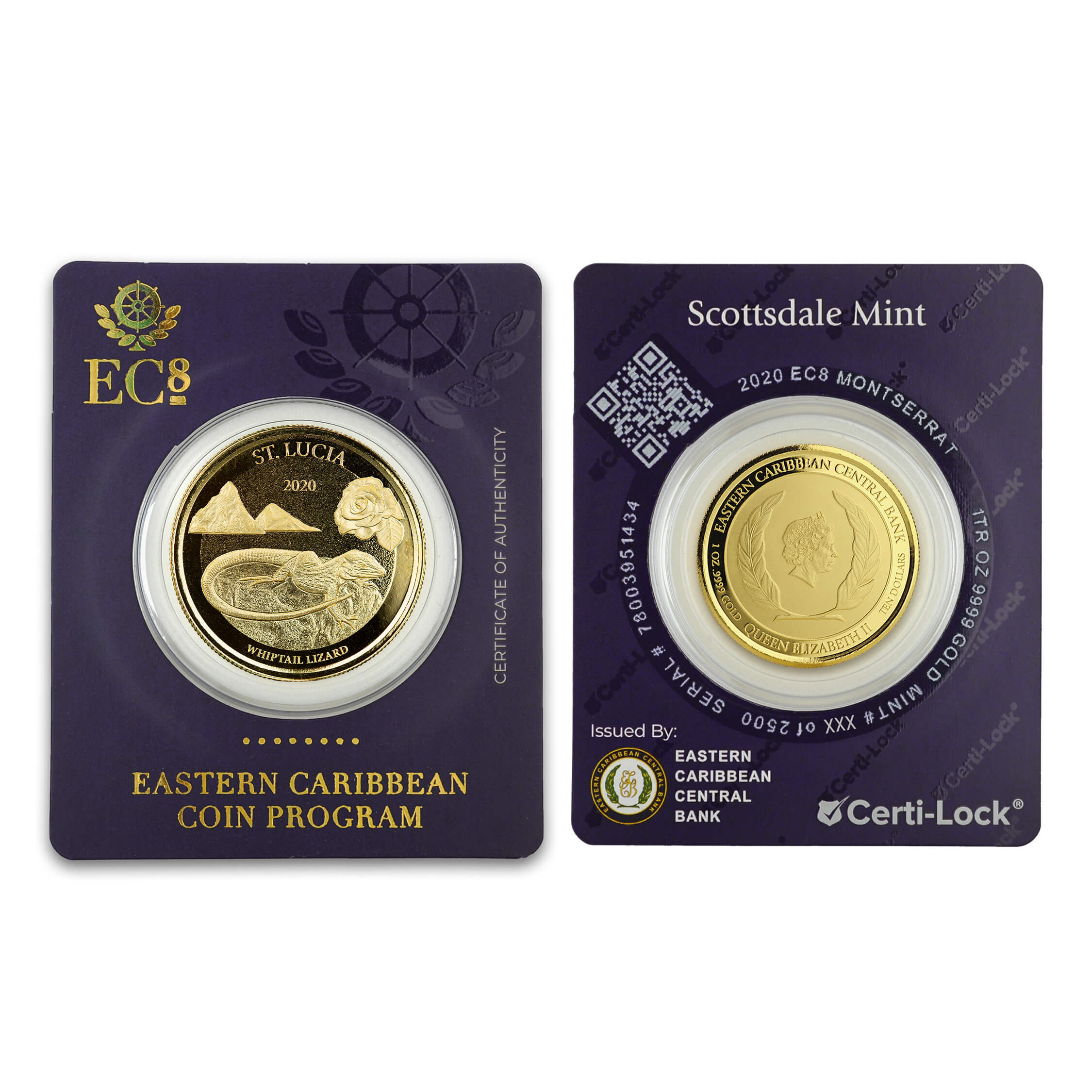 2020 Ec8 St Vincent & The Grenadines "pax Et Justitia" 1 Oz Gold Coin (copy)