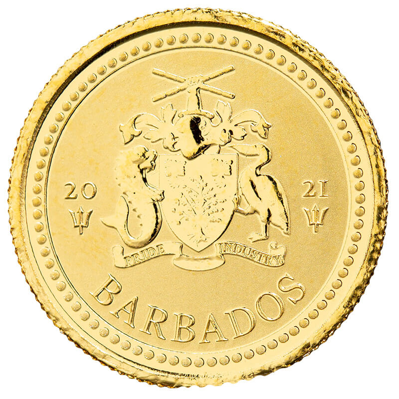 2017 Barbados Trident 1/5 Oz Gold Coin (copy)