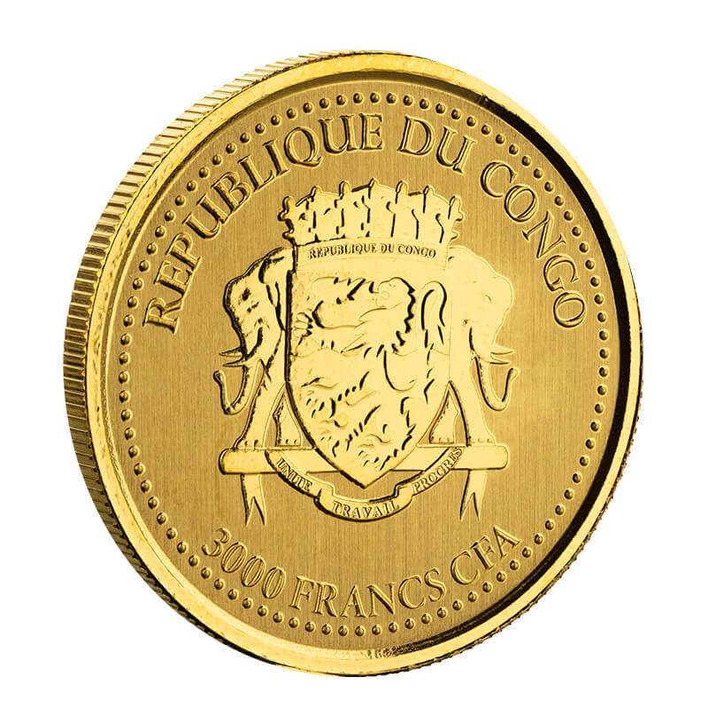 2021 Congo Gorilla 1 Oz Gold Coin 1