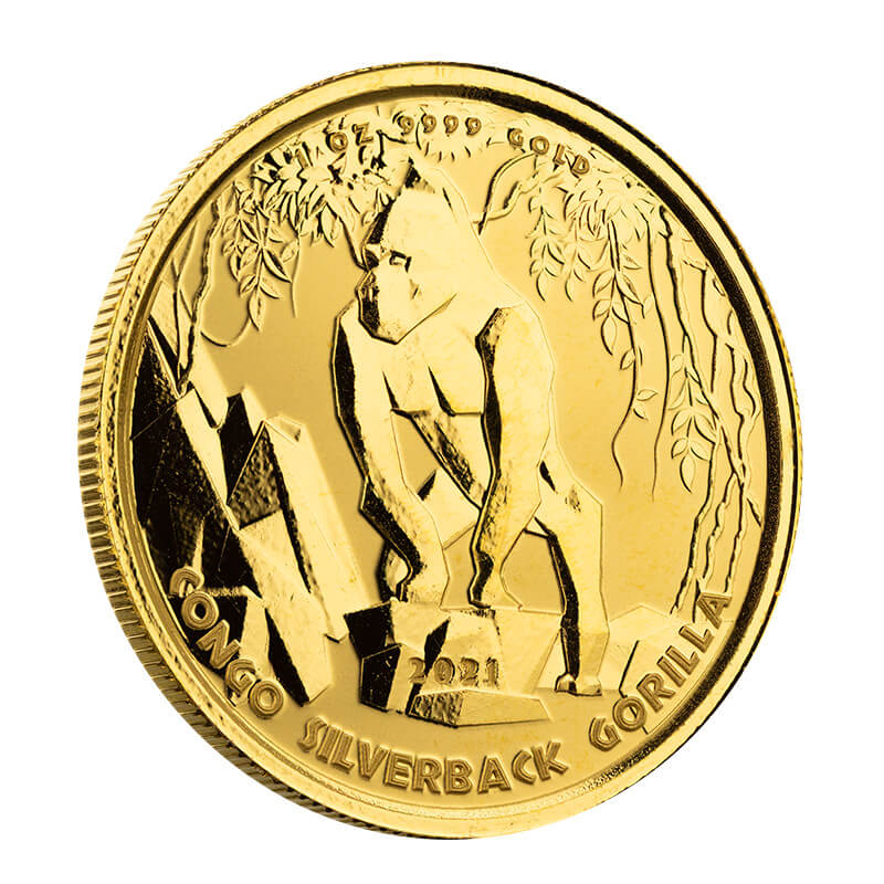 2021 Congo Gorilla 1 Oz Gold Coin 5