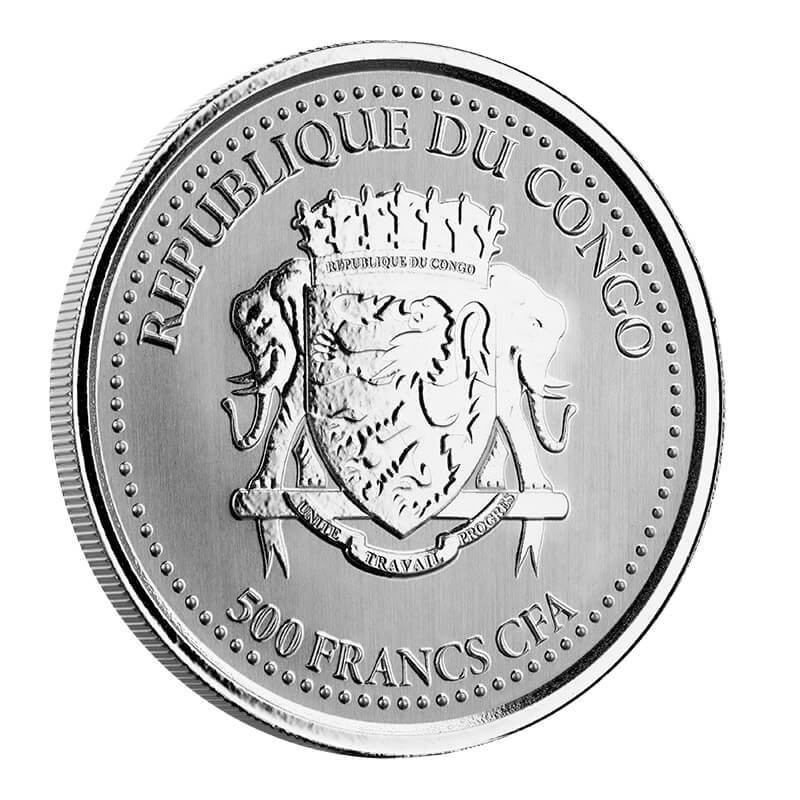 2021 Congo Gorilla 1 Oz Silver Coin 3