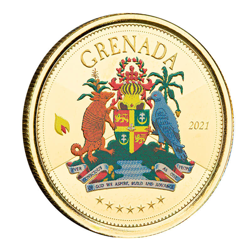 2021 Ec8 Grenada 1 Oz Gold Color 1