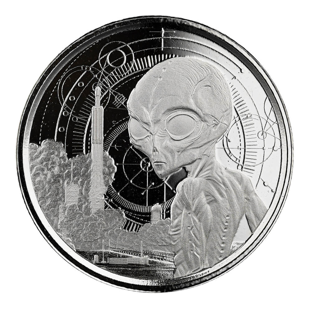 2021 Scottsdale Mint Ghana Alien Half Ounce Set Silver BU