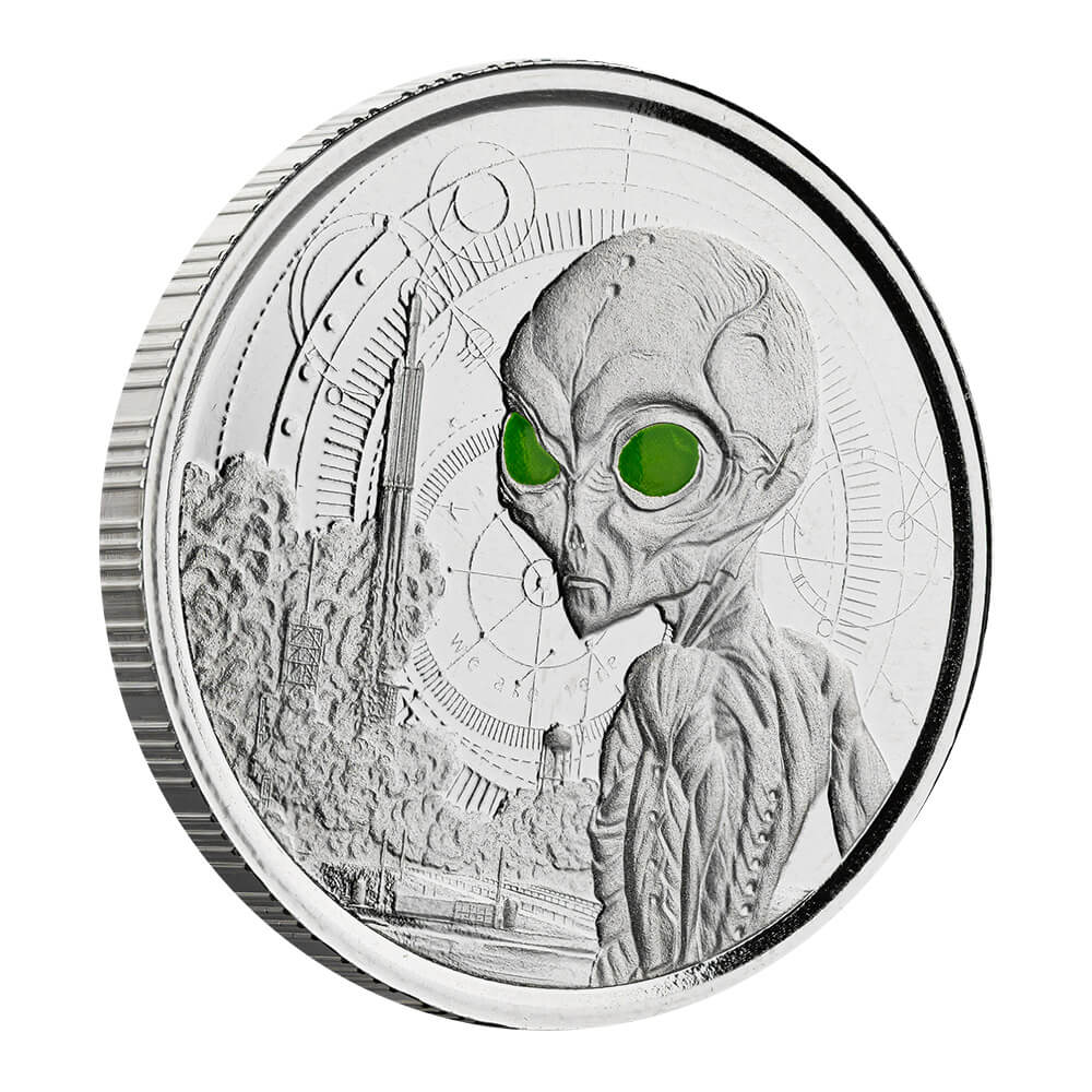 2021 Ghana Alien 1 Oz Silver Coin Bu (copy)