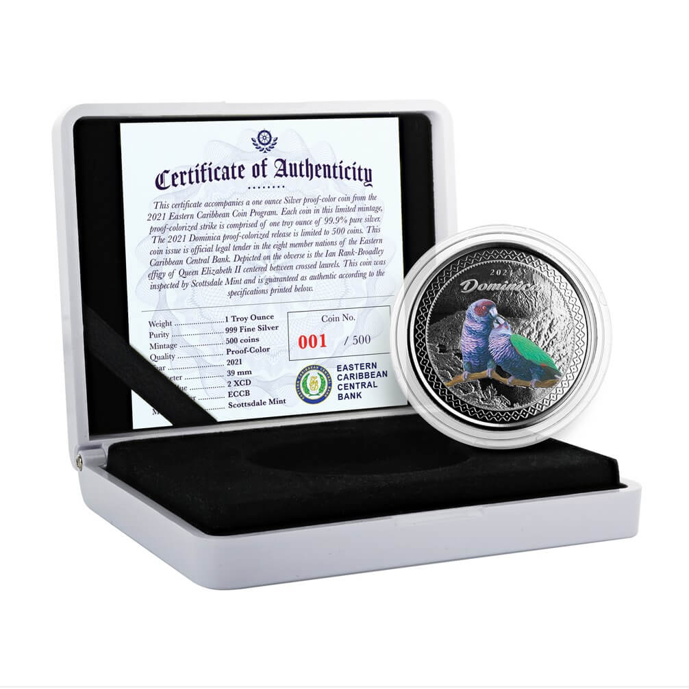 2021 Ec8 Case Coin Dominica Silver Color