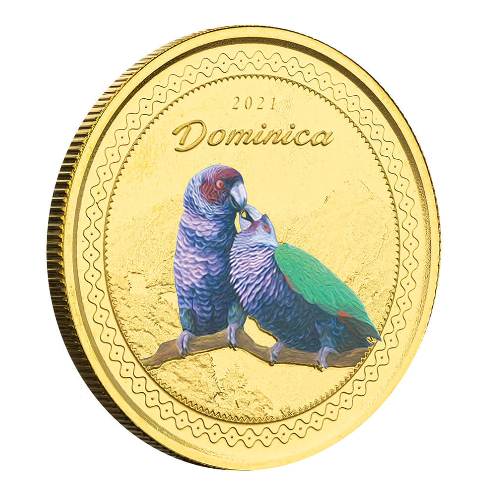 2021 Scottsdale Mint Ec8 Dominica 01 Gold Color