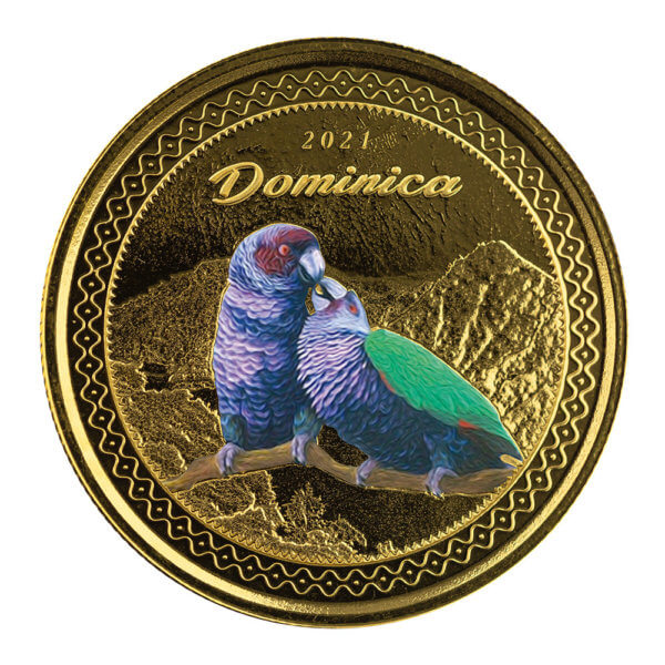 2021 Scottsdale Mint Ec8 Dominica 02 Gold Color