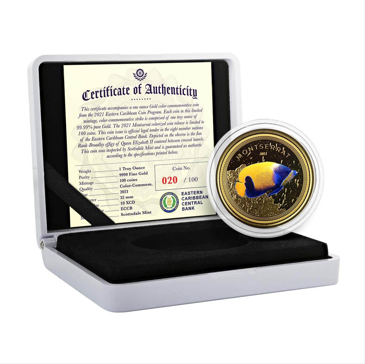 2021 Ec8 Montserrat Coin Case Gold