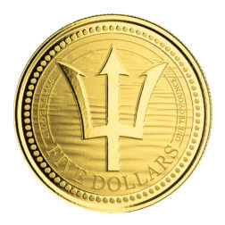 2022 Barbados Trident 1 Oz Gold Coin 04