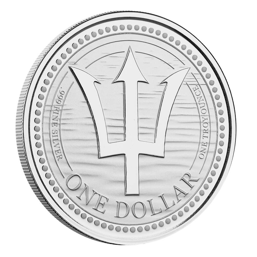 2022 Barbados Trident 1 Oz Silver Coin 03
