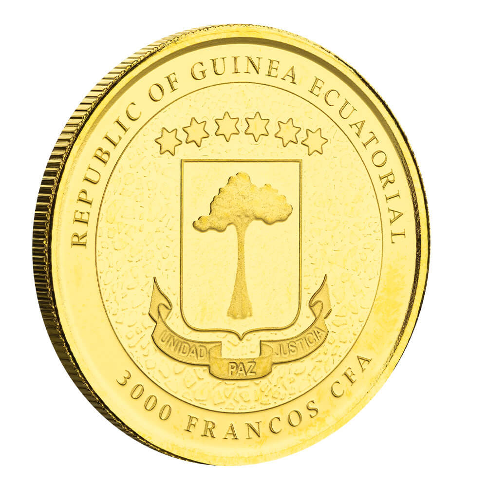 2021 Scottsdale Mint Guinea Giraffe 1 oz Gold Coin Legal Tender in Equatorial Guinea