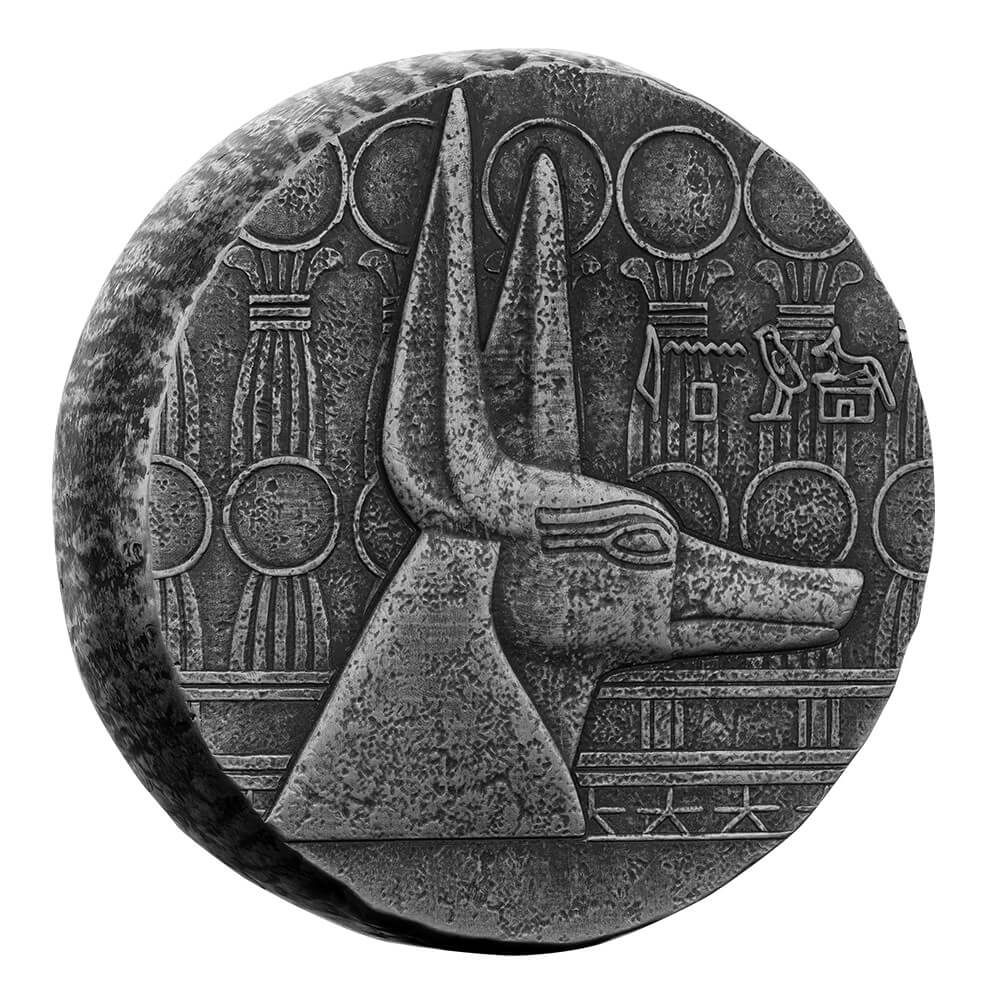 2021 Republic of Chad Egyptian Relic Series Anubis 5 oz Silver Antique Coin