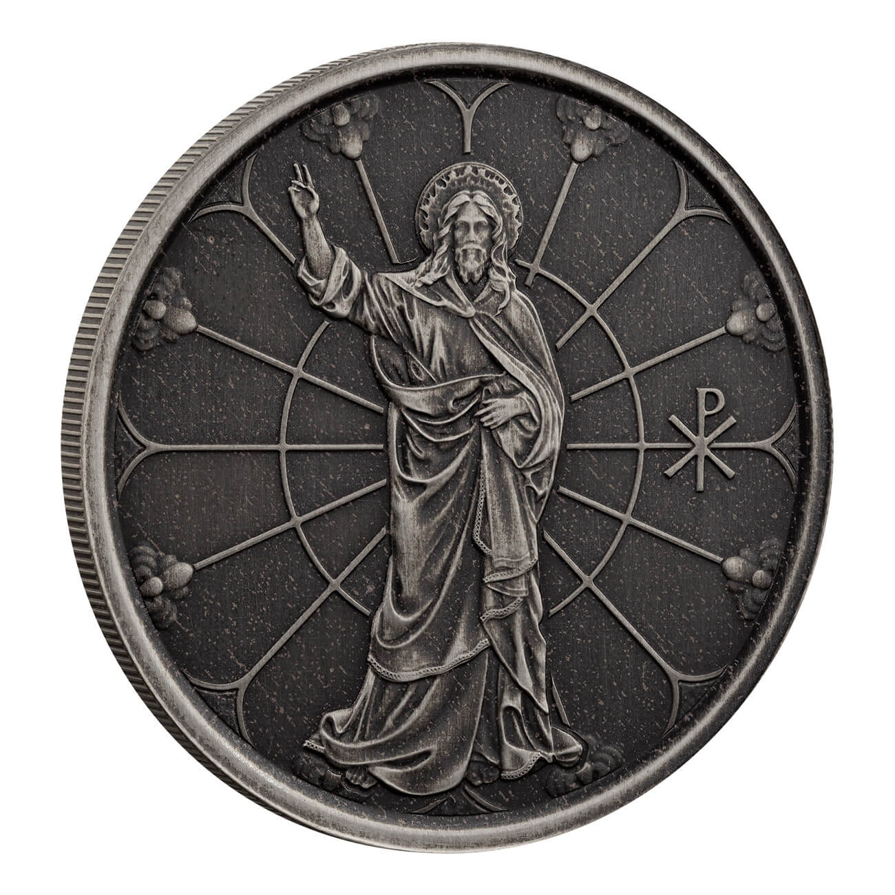 2022 Samoa Jesus Collection Christ The Light 1 Oz 999 Fine Silver Antique Coin 03