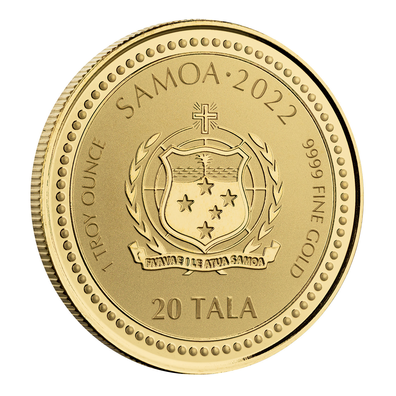 2022 Samoa Jesus Collection Christ The Light 1 Oz 9999 Fine Gold Coin 01