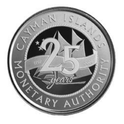 2022 Cayman Islands CIMA 1 Troy oz Silver Coin 25th Anniversary Monetary Authority 02