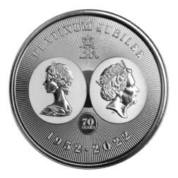 2022 Cayman Islands CIMA 1 Troy oz Silver Coin Queens 70th Platinum Jubilee Year Anniversary 05