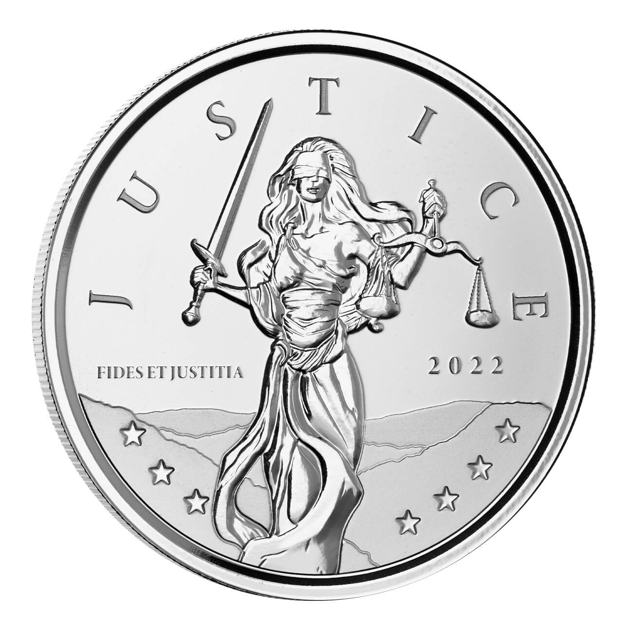 2022 Gibraltar Lady Justice 1 Ounce Silver Coin 3