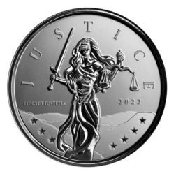 2022 Gibraltar Lady Justice 1 Ounce Silver Coin 4