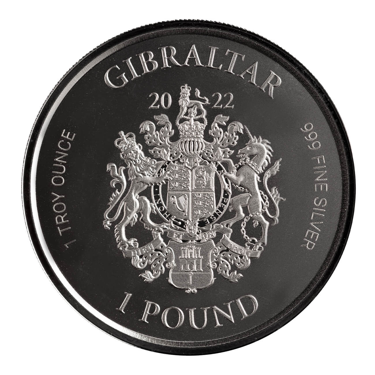 2022 Gibraltar War Elephant 1 Oz Silver Bu Coin 02