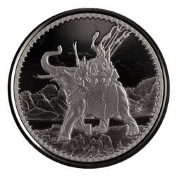 2022 Gibraltar War Elephant 1 oz Silver BU Coin 04