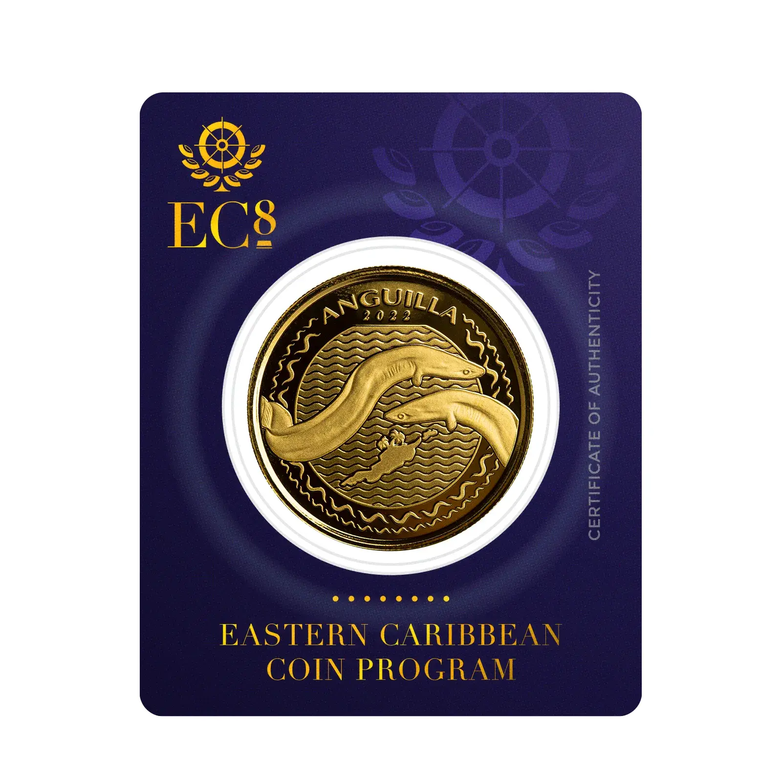 2021 Ec8 Certilock Anguilla 1 Oz Gold Coin 11