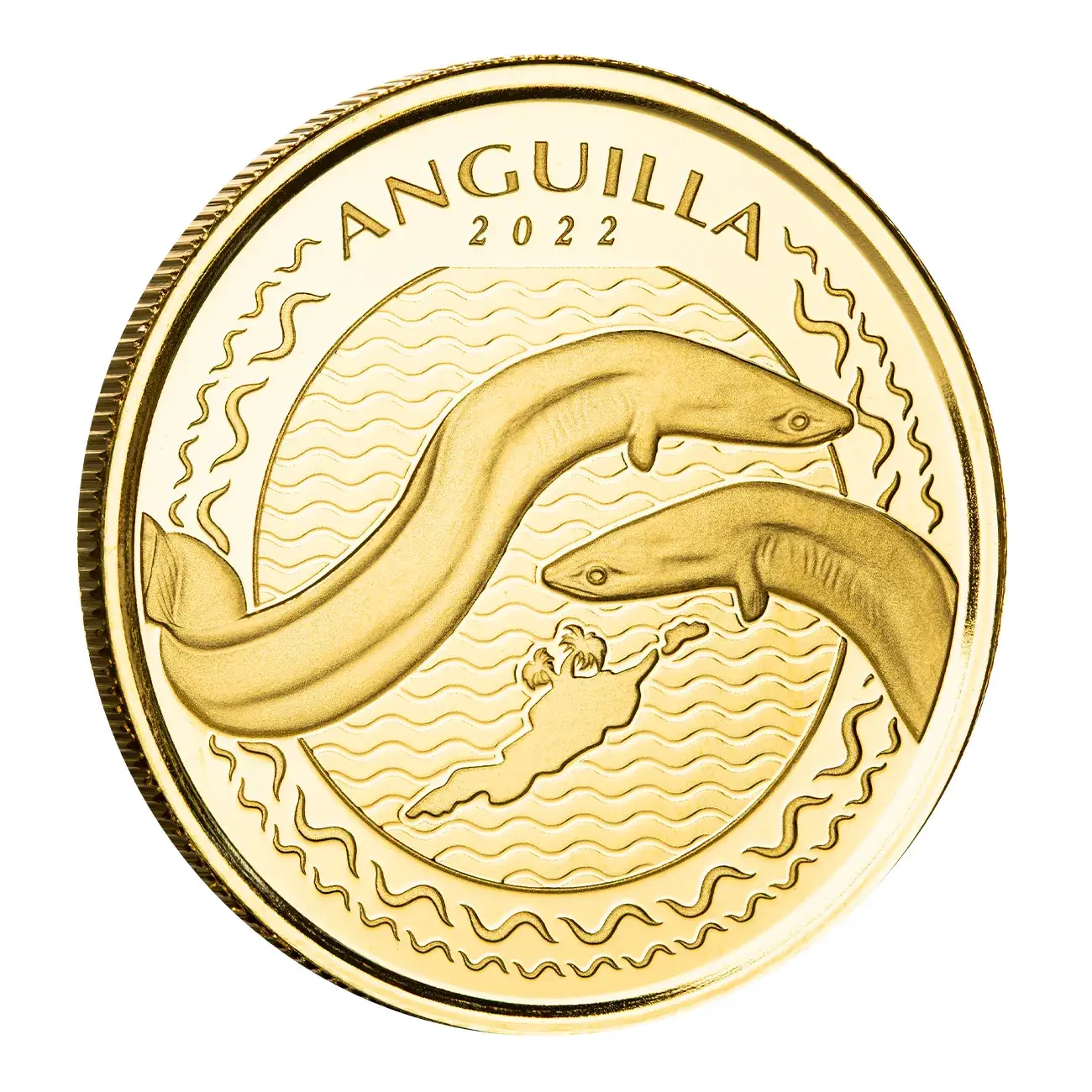 2022 Ec8 Anguilla 1 Oz Gold Coin Scottsdale Mint 02