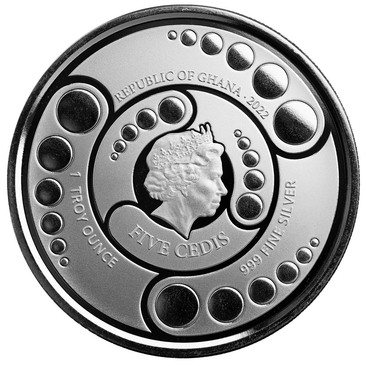 2022 Scottsdale Mint Ghana Alien 1 Oz Silver Bu Coin 09