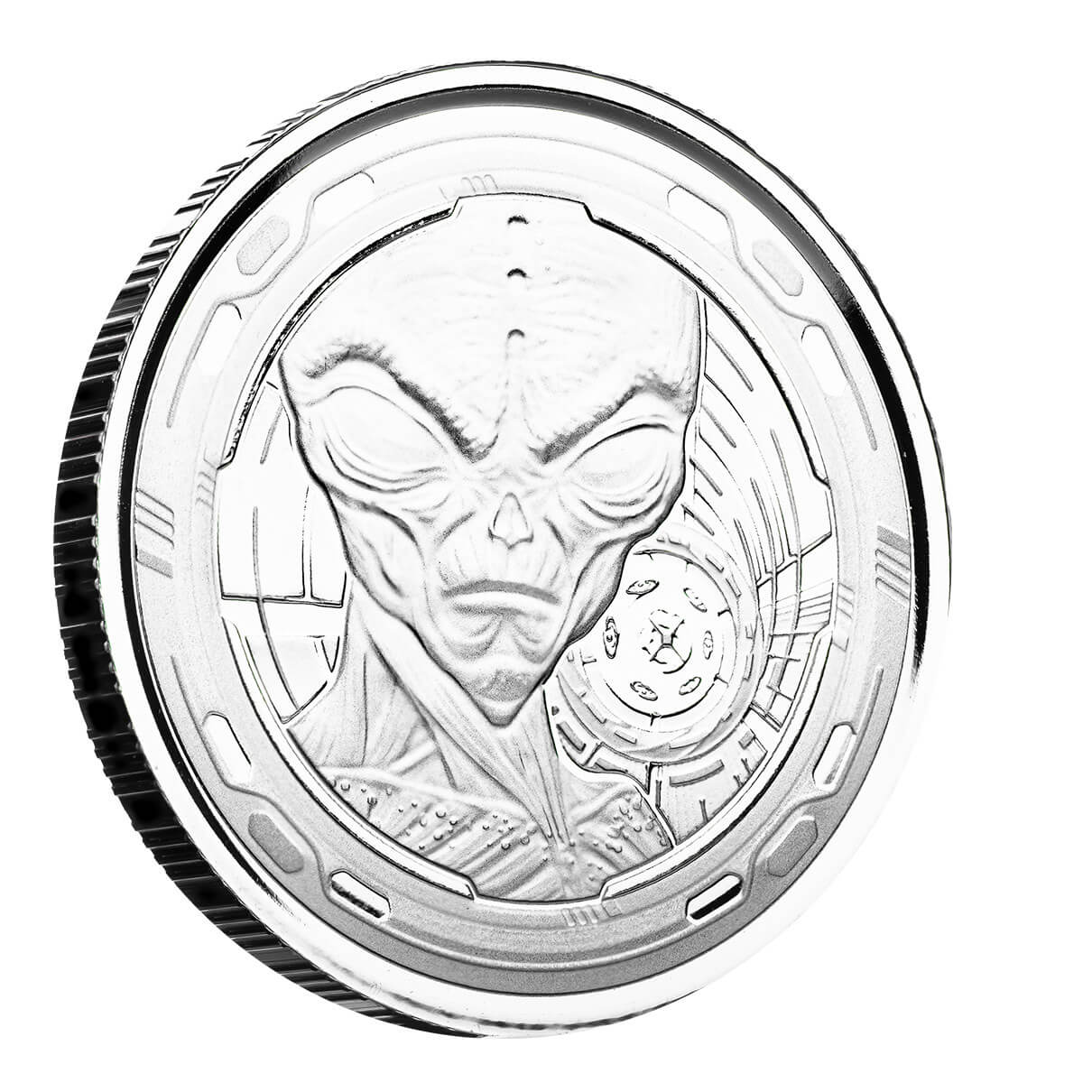 2022 Scottsdale Mint Ghana Alien Half Oz Silver Bu Coin 07
