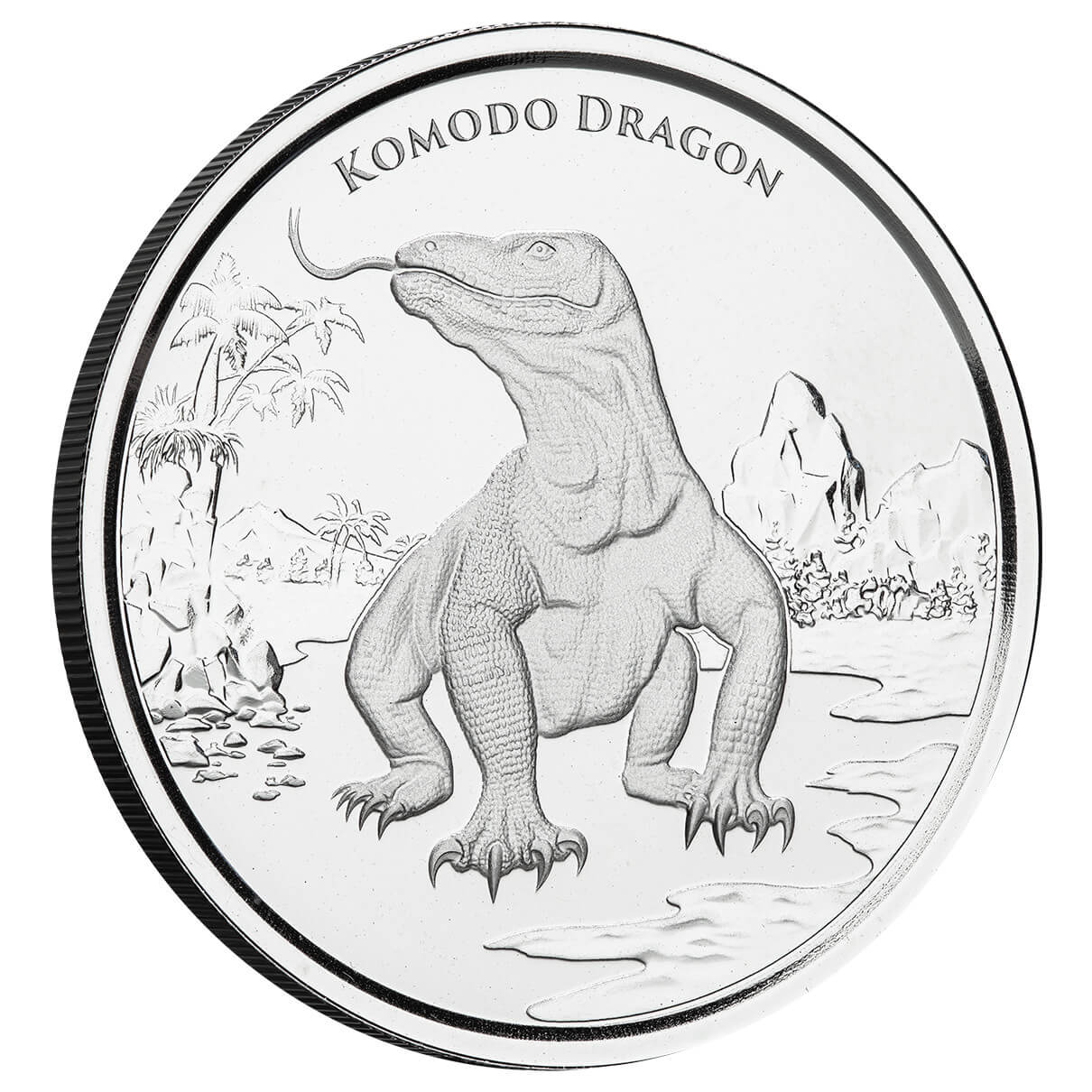 2022 Scottsdale Mint Tokelau Komodo Dragon 1 Oz Silver Bu Coin 03