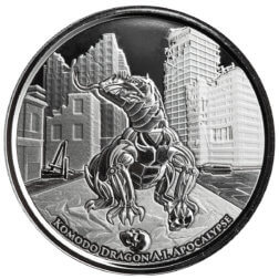 2022 Scottsdale Mint Tokelau Komodo Dragon AI Apocalypse 1 oz Silver BU Coin 02