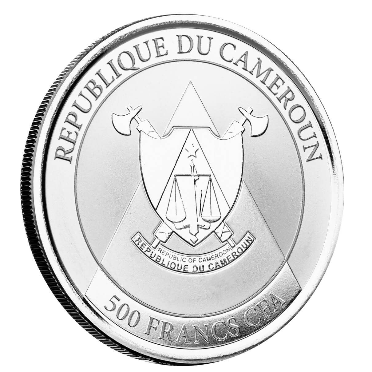 2022 Scottsdale Mint Cameroon Cheetah 1 Oz Silver Bu Coin 01