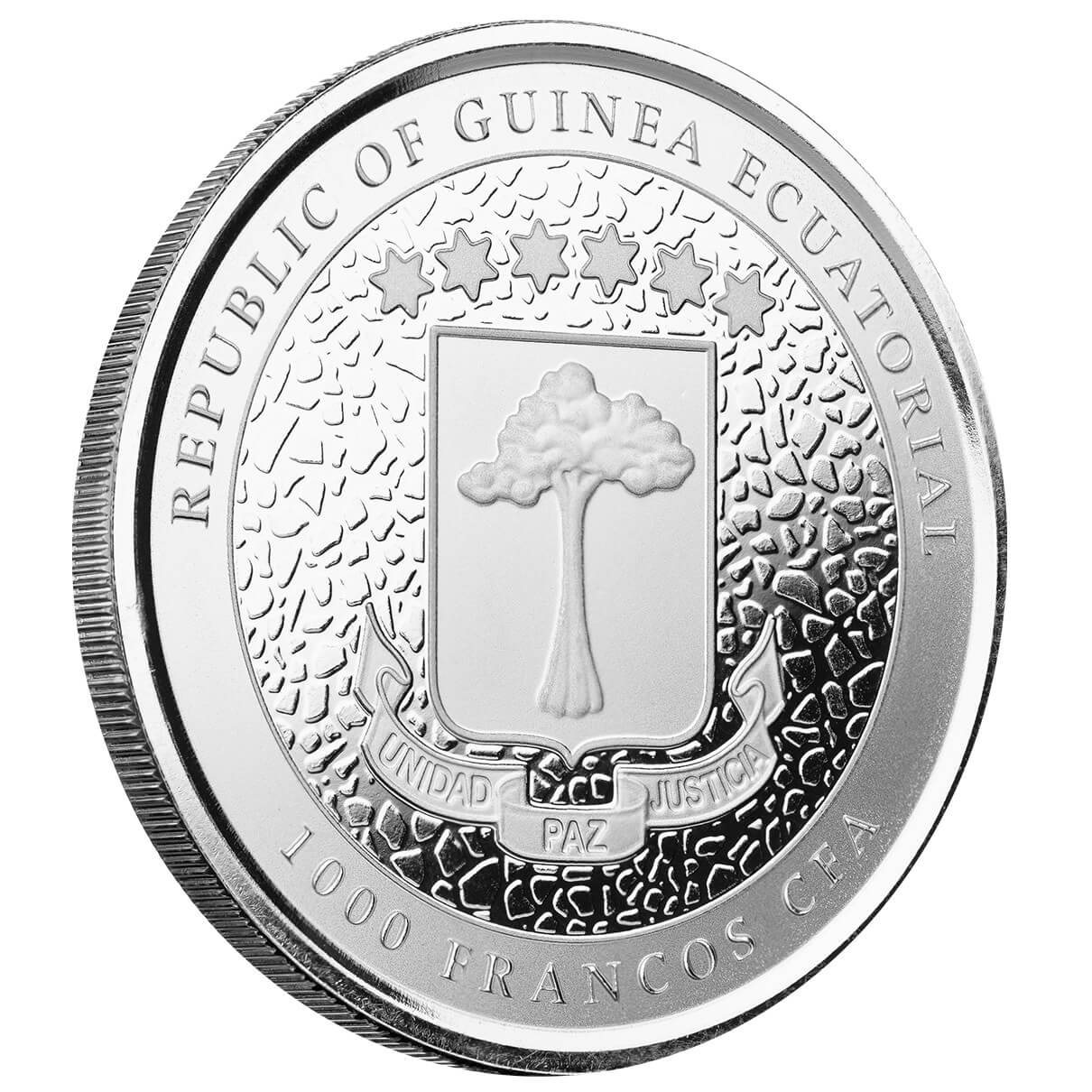 2022 Scottsdale Mint Equatorial Guinea Giraffe 1 Oz 999 Silver Bu Coin 01