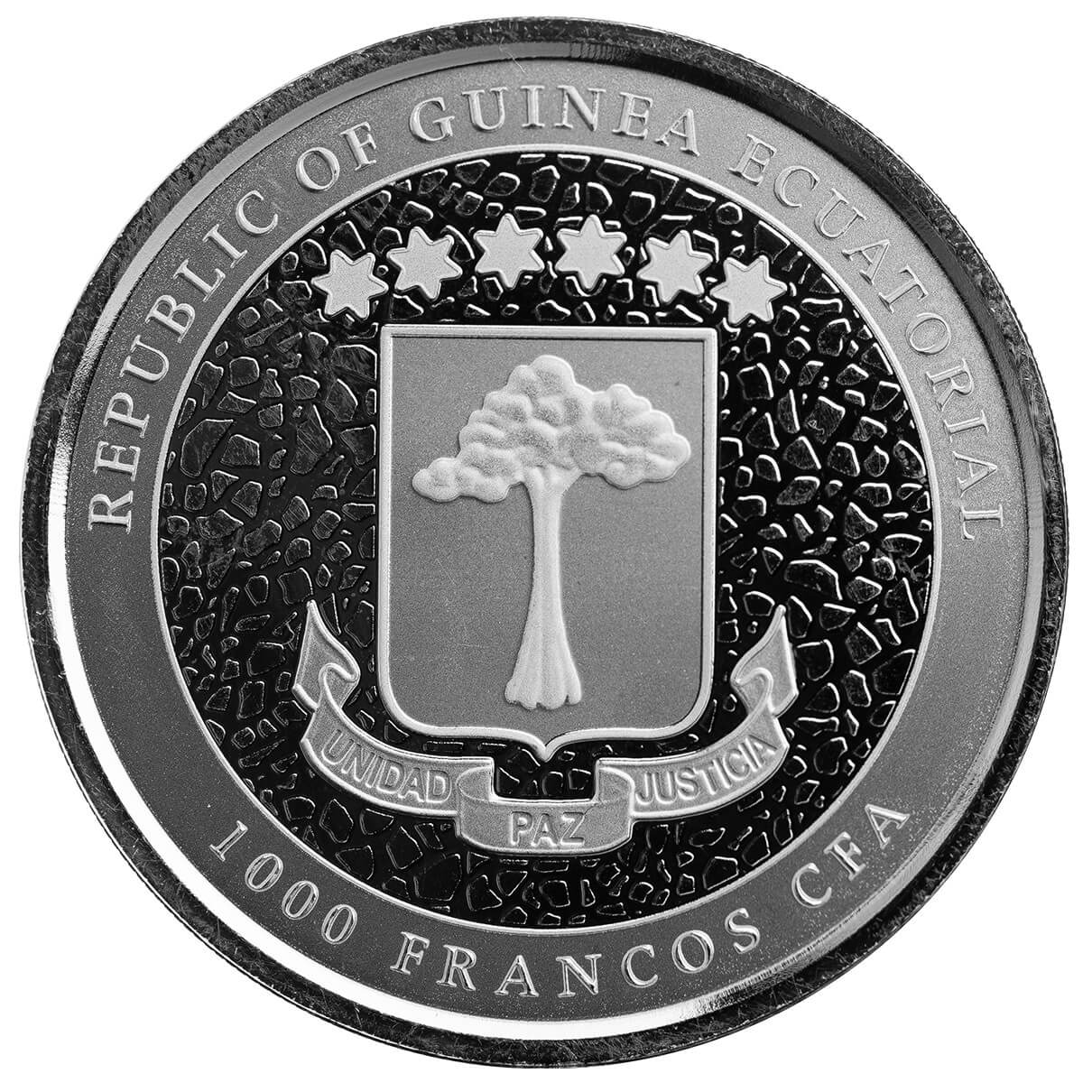 2022 Scottsdale Mint Equatorial Guinea Giraffe 1 Oz 999 Silver Bu Coin 02