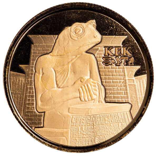 2022 Egyptian Relic Series Ers Kek Frog God 1 Oz Gold Proof Coin Scottsdale Mint 04