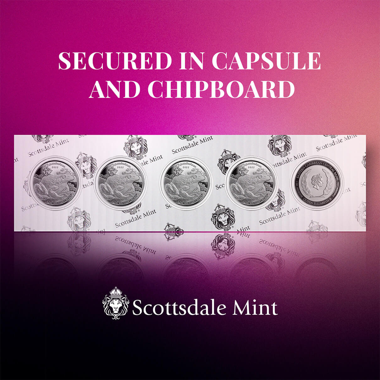 2022 Scottsdale Mint Ec8 Dominica Mountain Chicken 1 Oz Silver Proof Like Coin 04