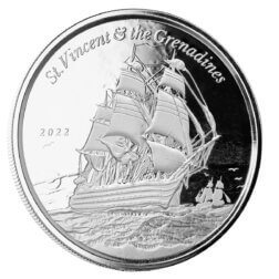 2022 Scottsdale Mint Ec8 Saint Vincent & The Grenadines Battle Of Cape St Vincent 1 Oz Silver Proof Like Coin 03