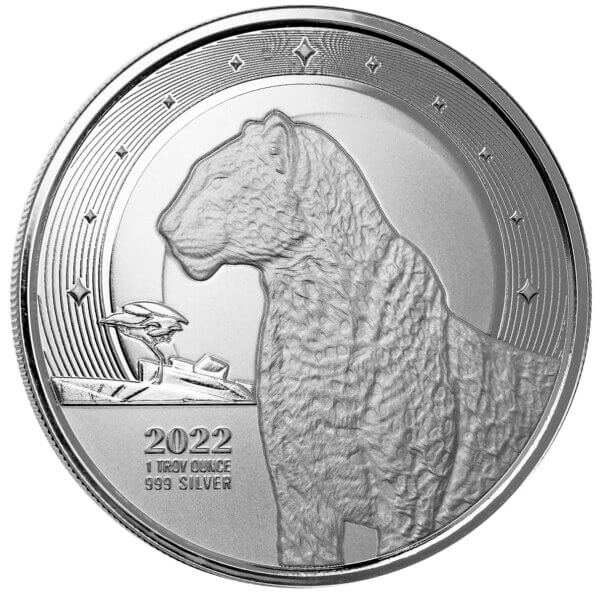 2022 Scottsdale Mint Ghana Leopard 1 oz 999 Silver Proof Like Coin 03