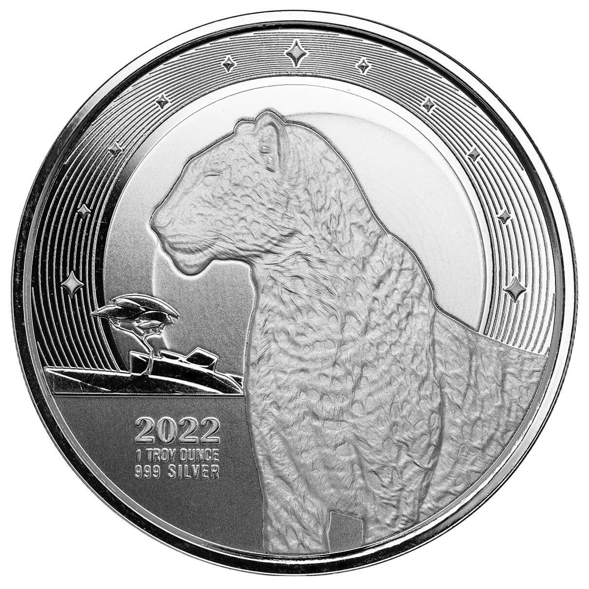 2022 Ghana African Leopard 1 Oz Silver Coin